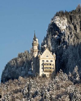 Schloss Neuschwanstein im Winter 1 F4 Framed Bilder