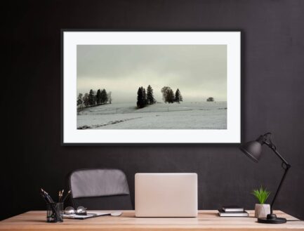 Winterlandschaft, Hopfen am See 1 F4 Framed Bilder