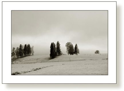Winterlandschaft, Hopfen am See 1 F4 Sepia, Framed Bilder 1