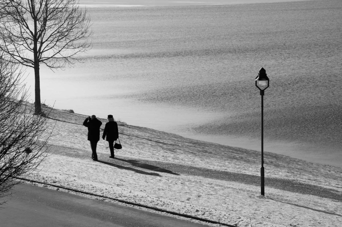 Winterlandschaft, Hopfen am See 2 SW