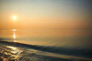 Sonnenuntergang, Die Lagune von Venedig 8 Italien. Epson Premium Fine Art Print in Museumsqualität auf Hahnemühle Papier