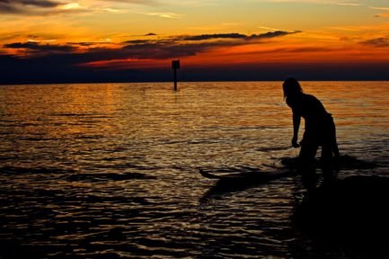 Surfer Silhouette, Silhouette, Lindau, Lake Constance
