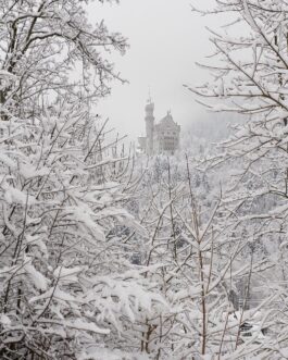 Neuschwanstein im Winterzauber – Hahnemühle Rice Papier