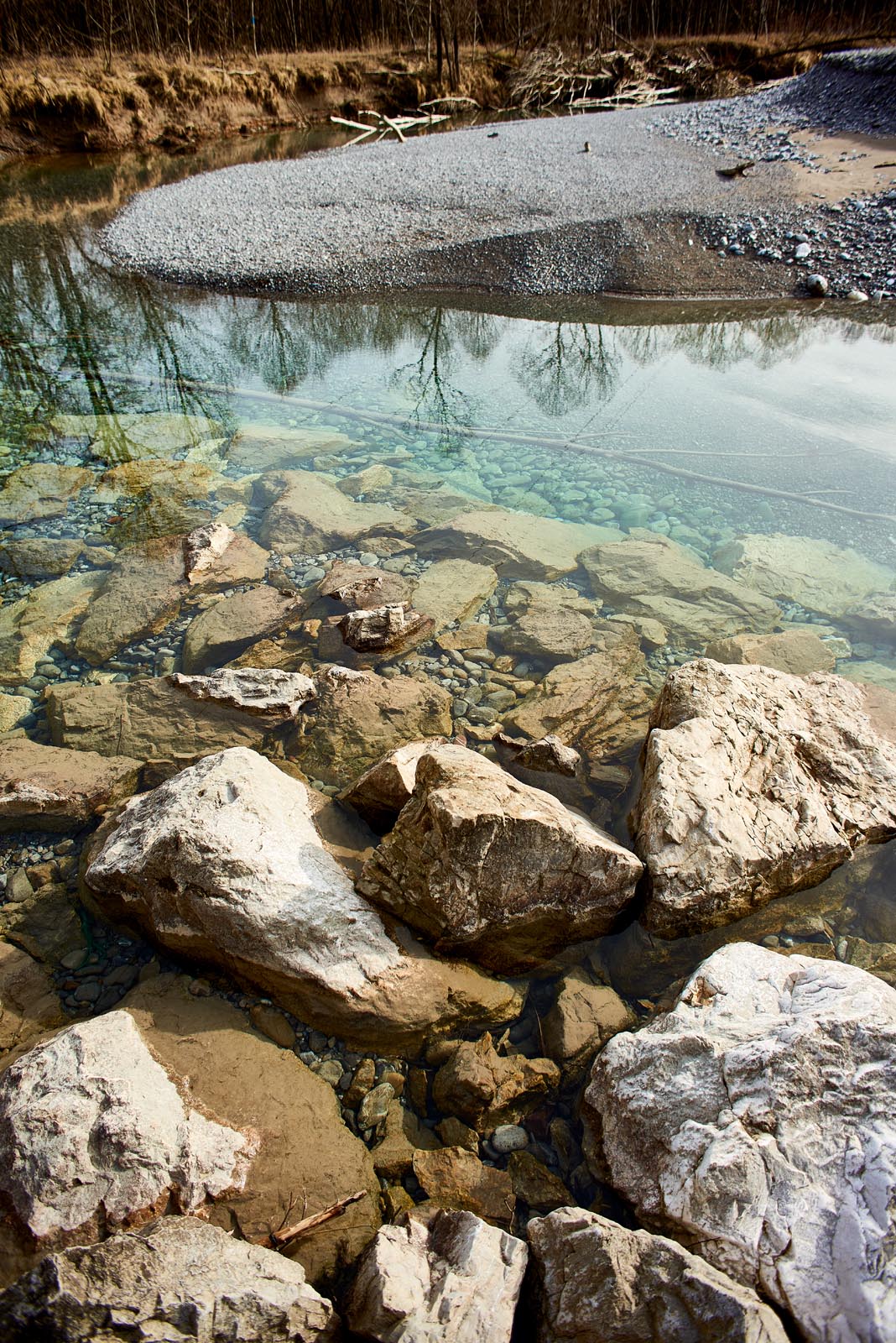 Flussufer des Lech, Österreich