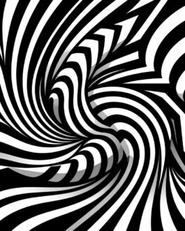 Schwarz-Weiß-Wirbel – Optische Illusion