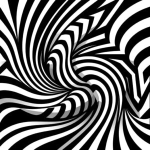 Schwarz-Weiß-Wirbel - Optische Illusion