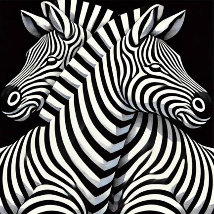 Zebra Dualität-Schwarz-Weiß-Harmonie