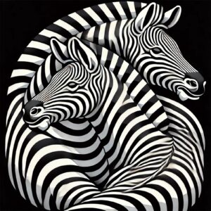  Schwarz-Weißes-Zebra-Muster