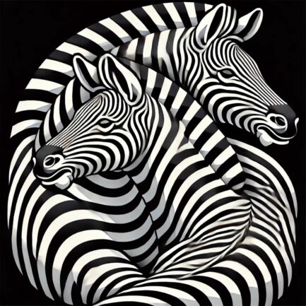 Schwarz-Weißes Zebra-Muster 1