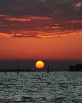 Sonnenuntergang über Venedig Bamboo Gloss