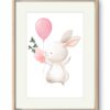 Fröhlicher Hase mit Ballon