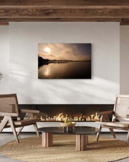 Sonnenaufgang über dem See